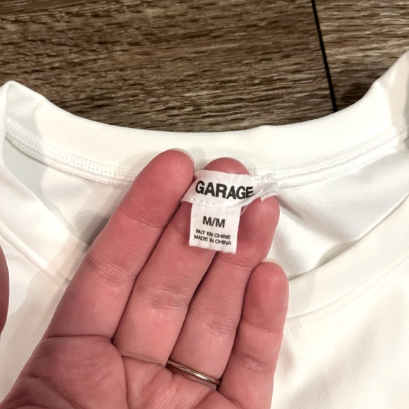 Garage | Mikayla Open Back Tee in White Size Medium - Picture 6 of 6